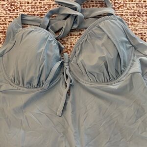 Elegant Blue Women's One-Piece Swimsuit